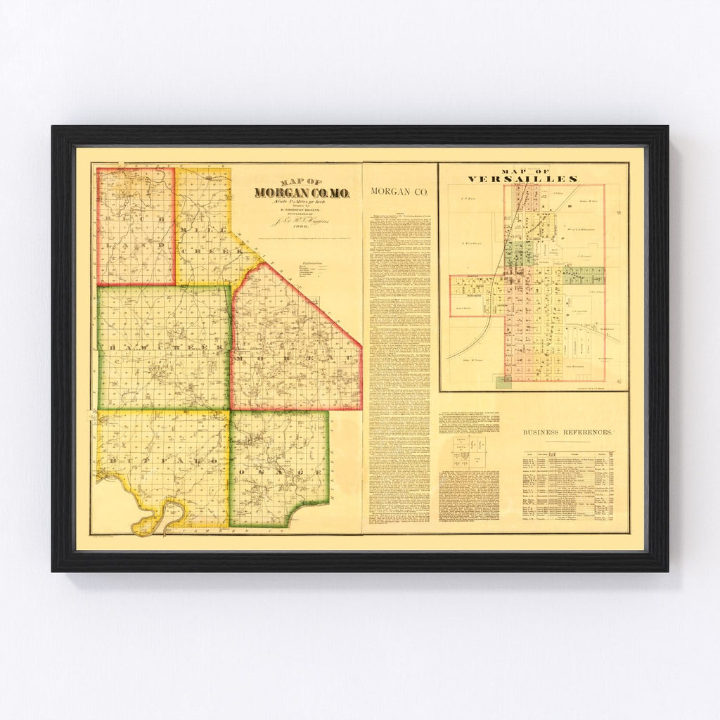 Vintage Map of Morgan County, Missouri 1880