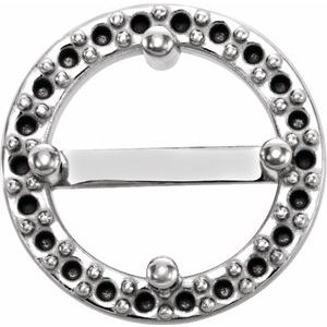 Platinum 5.8 mm Round Halo-Style Earring Mounting