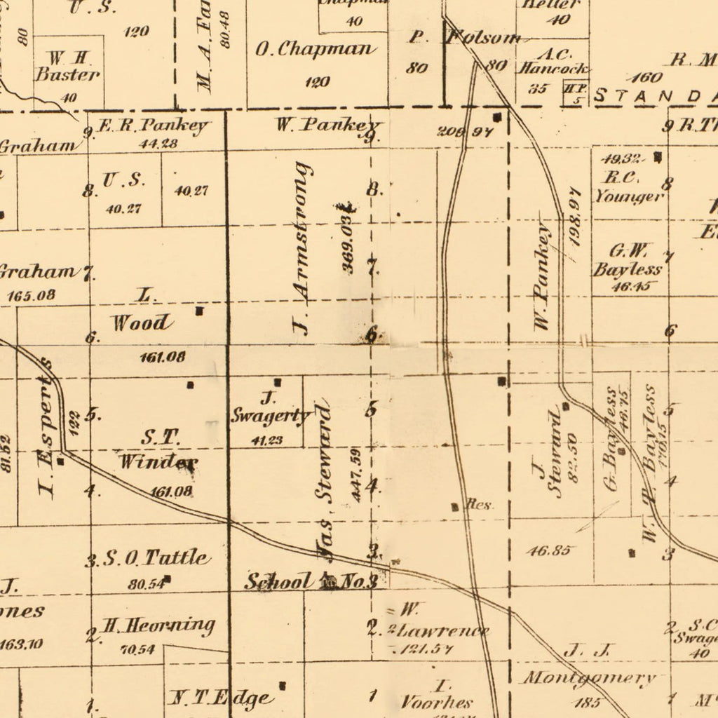 Vintage Map of Cedar County, Missouri 1879