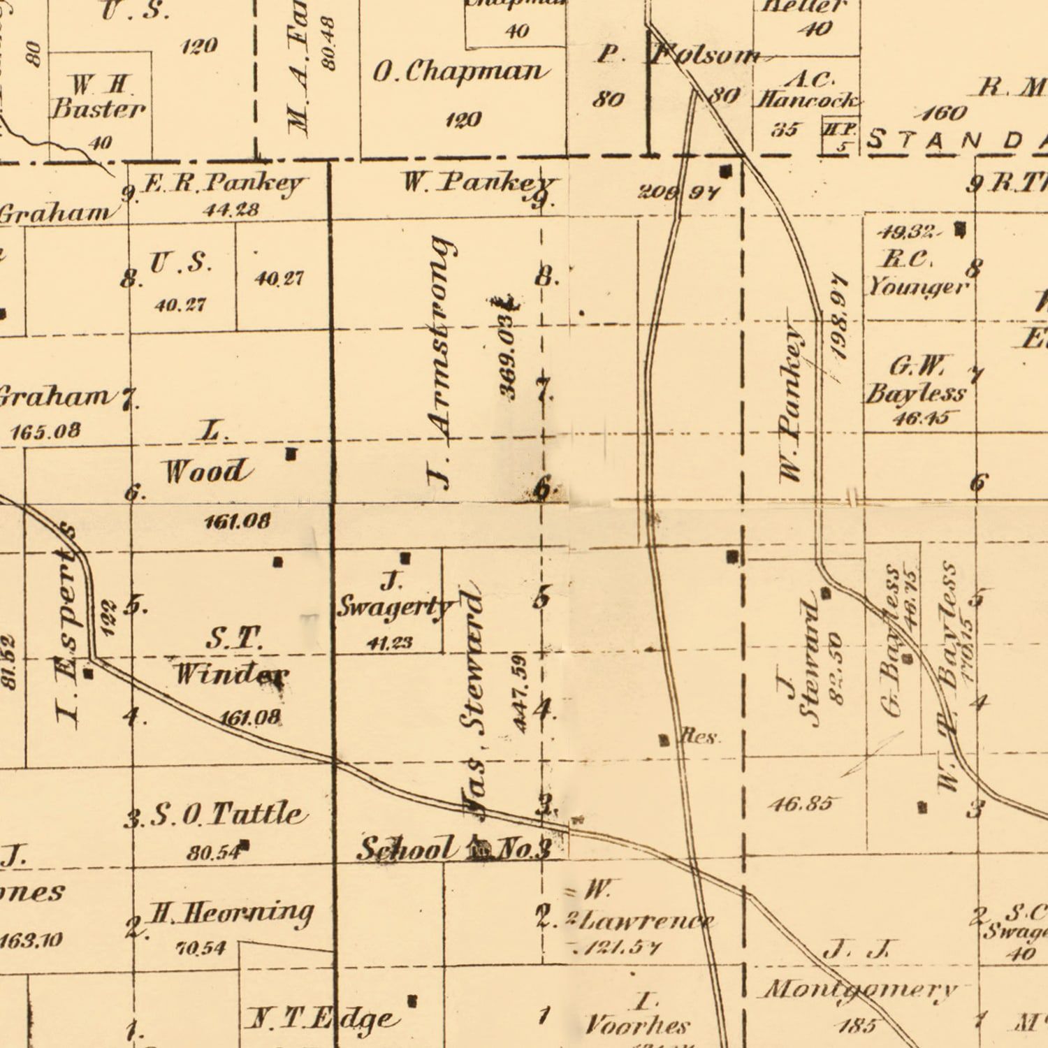 Vintage Map of Cedar County, Missouri 1879