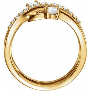14K Yellow Gold 1/2 CTW Natural Diamond Freeform Ring