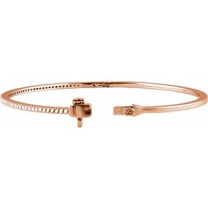 14K Rose Gold 1/2 CTW Natural Diamond Pavé 7" Bracelet