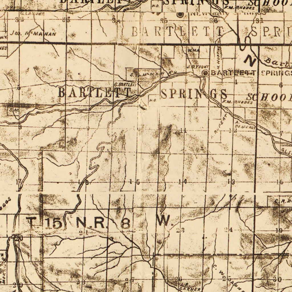 Vintage Map of Lake County, California 1892