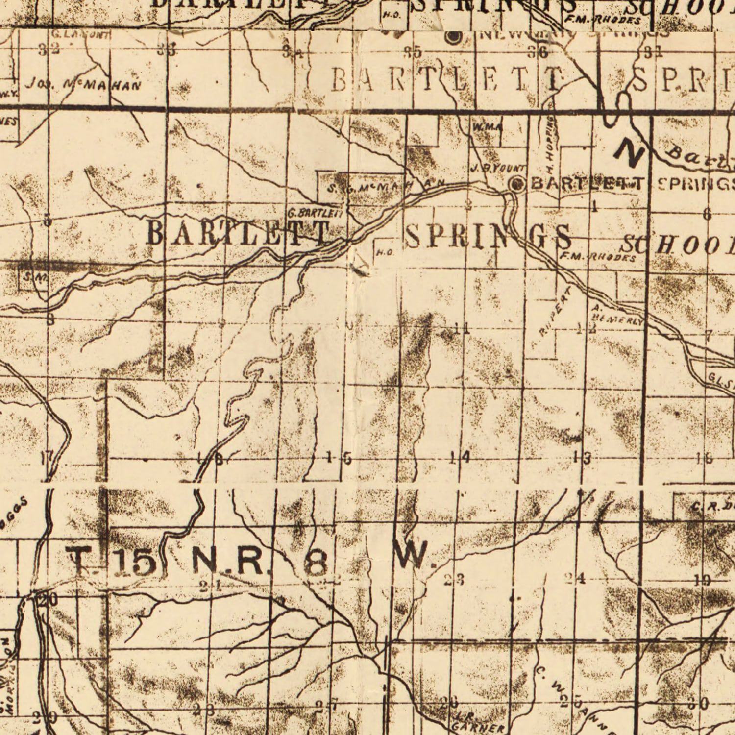 Vintage Map of Lake County, California 1892