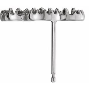 14K White Gold 1.3 mm Round Clover Earring Mounting – image 2
