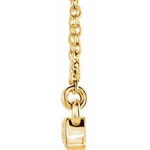 14K Yellow Gold 3/4 CTW Natural Diamond Bar 17" Necklace