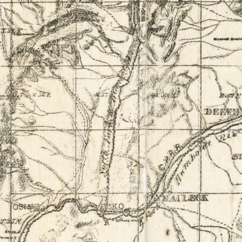 Vintage Map of Elko County, Nevada 1894