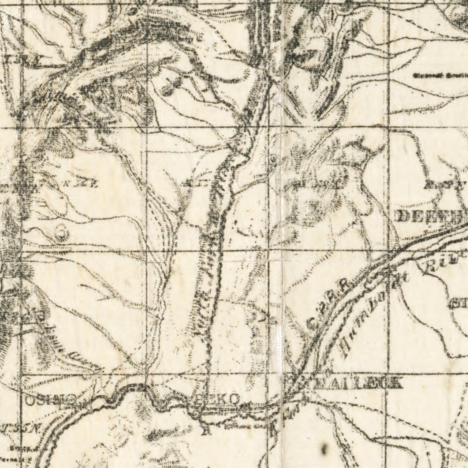 Vintage Map of Elko County, Nevada 1894
