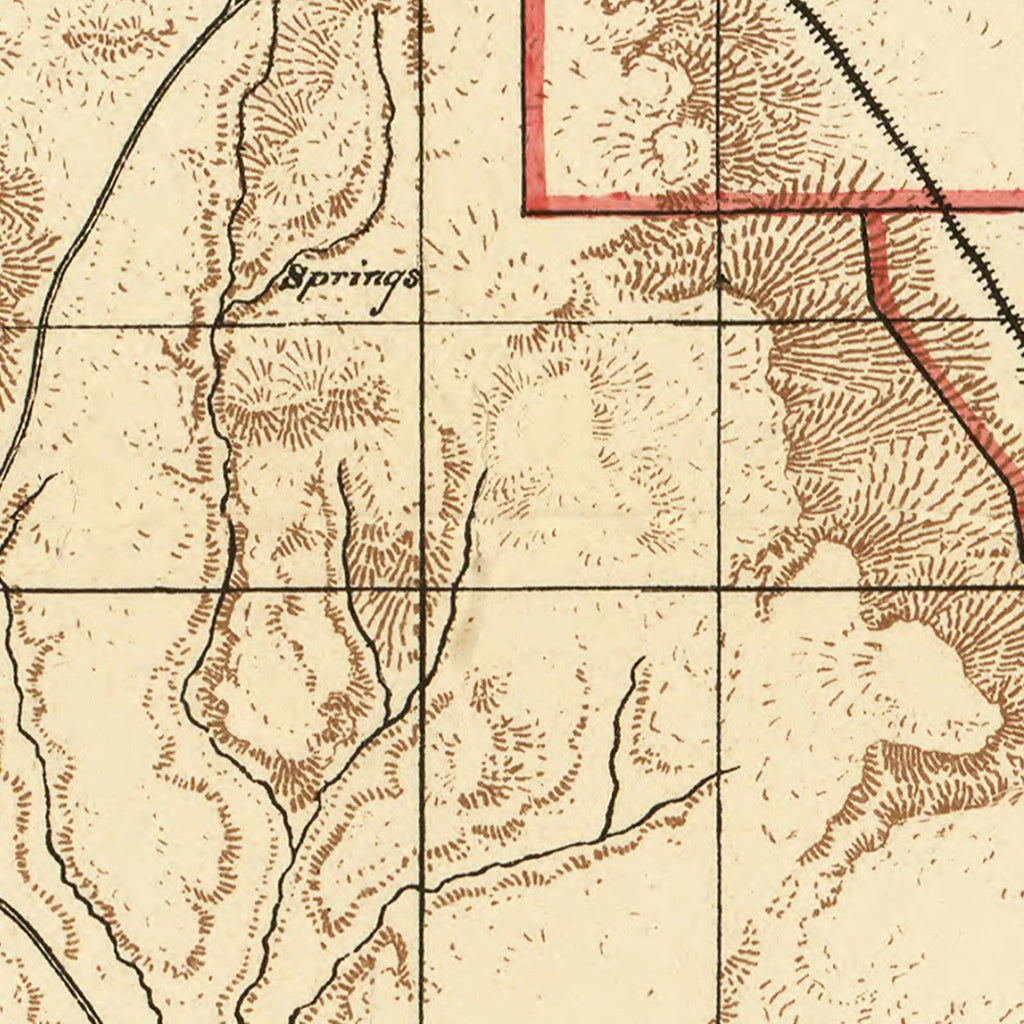 Vintage Map of Santa Fe County, New Mexico 1888