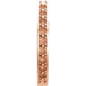 14K Rose Gold Accented Inside-Outside 22.8 mm Hoop Earring Mounting