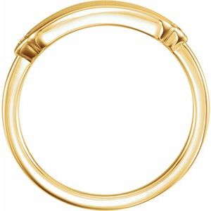 14K Yellow Gold .03 CTW Natural Diamond 18x5 mm Signet Ring