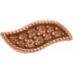14K Rose Gold Accented Geometric Earring Mounting