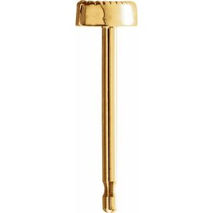 14K Yellow Gold Accented Geometric Earring Mounting – image 2