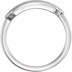 Sterling Silver .03 CTW Natural Diamond 18x5 mm Signet Ring
