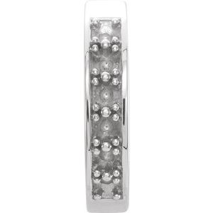 Sterling Silver Accented Inside-Outside 15 mm Hoop Earring Mounting