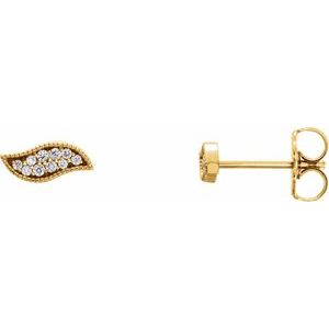 14K Yellow Gold .06 CTW Natural Diamond Earrings