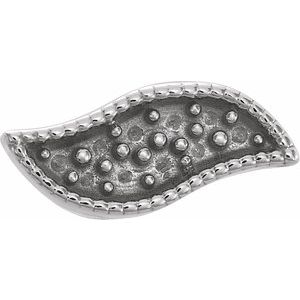 14K White Gold Accented Geometric Earring Mounting
