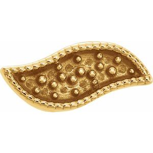 14K Yellow Gold Accented Geometric Earring Mounting