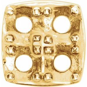 14K Yellow Gold 2.5 mm Round Cluster Earring Mounting
