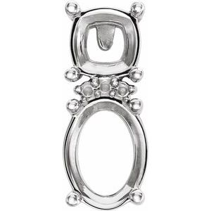 Platinum Multi-Shape Earring Mounting