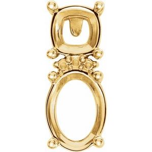 14K Yellow Gold Multi-Shape Earring Mounting