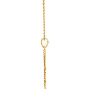 14K Yellow Gold 1/5 CTW Natural Diamond Feather 16-18" Necklace