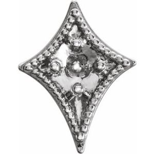 Platinum 2.5 mm Round Geometric Earring Mounting