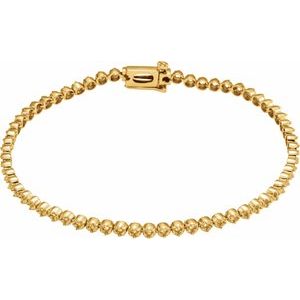 14K Yellow Gold Line 7" Bracelet Mounting