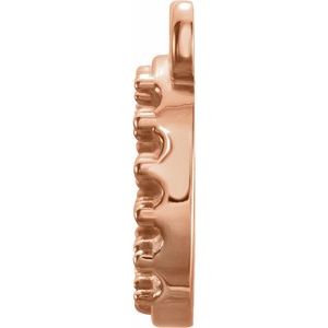 14K Rose Gold Accented "XO" Phrase Necklace Center