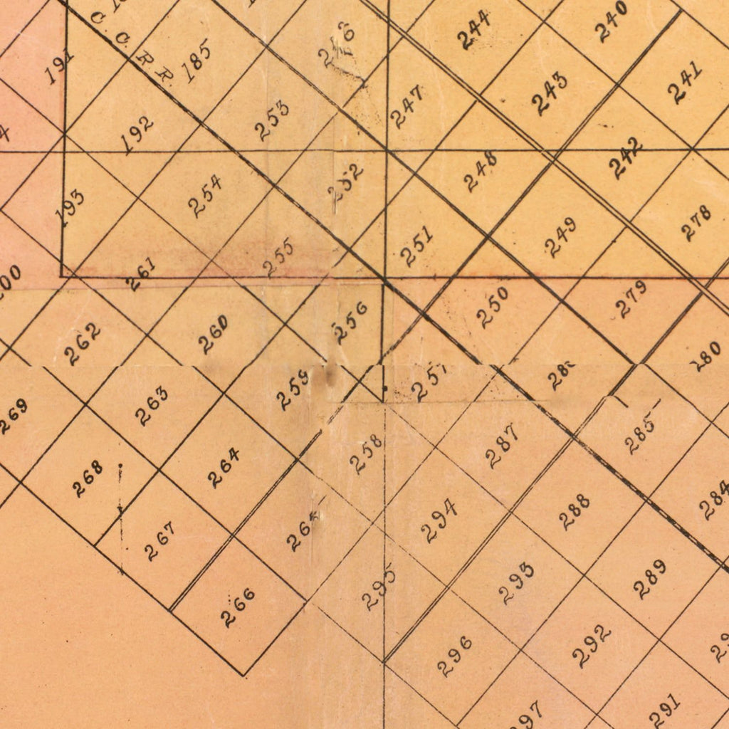 Vintage Map of Orange County, California 1889