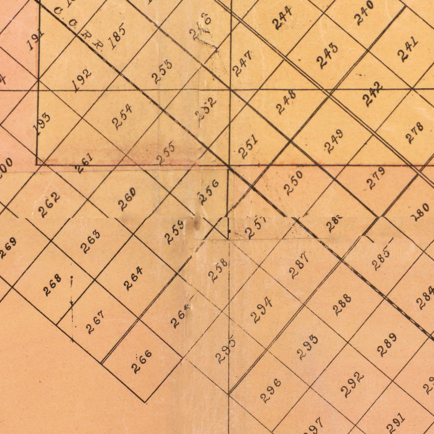 Vintage Map of Orange County, California 1889