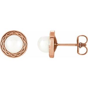 Solitaire Pearl Earrings