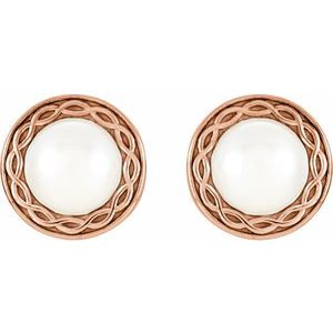 Solitaire Pearl Earrings
