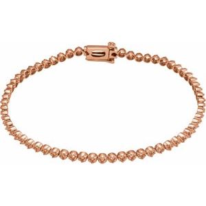 14K Rose Gold Line 7" Bracelet Mounting