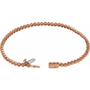 14K Rose Gold Line 7" Bracelet Mounting – image 2