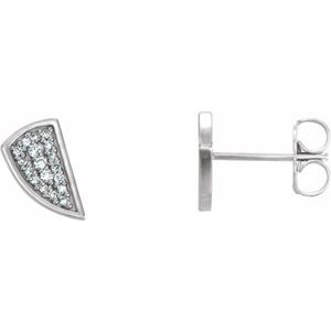 Platinum 1/10 CTW Natural Diamond Earrings