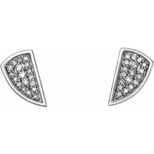Sterling Silver 1/10 CTW Natural Diamond Earrings – image 2