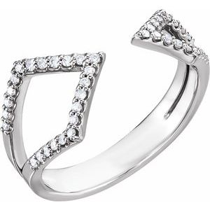 Platinum 1/5 CTW Natural Diamond Geometric Ring