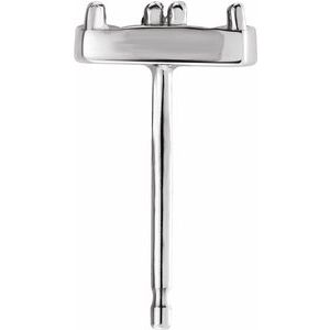 14K White Gold 2.5 mm Round Cluster Earring Mounting – image 2