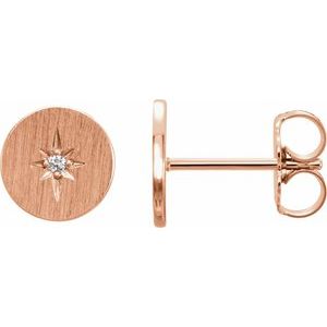 14K Rose Gold .02 CTW Natural Diamond Earrings