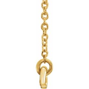 14K Yellow Gold 1/6 CTW Natural Diamond Bar 17.5" Necklace