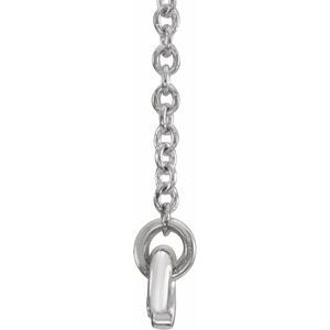 14K White Gold 1/6 CTW Natural Diamond Bar 17.5" Necklace