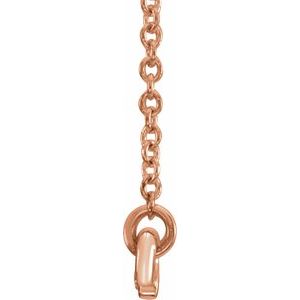 14K Rose Gold 1/6 CTW Natural Diamond Bar 17.5" Necklace