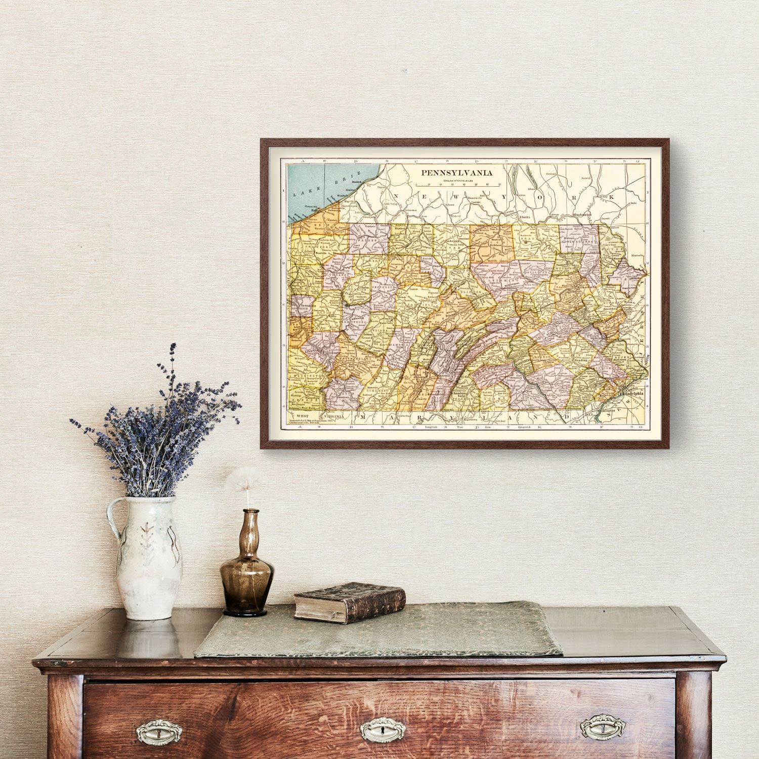 Vintage Map of Pennsylvania 1903
