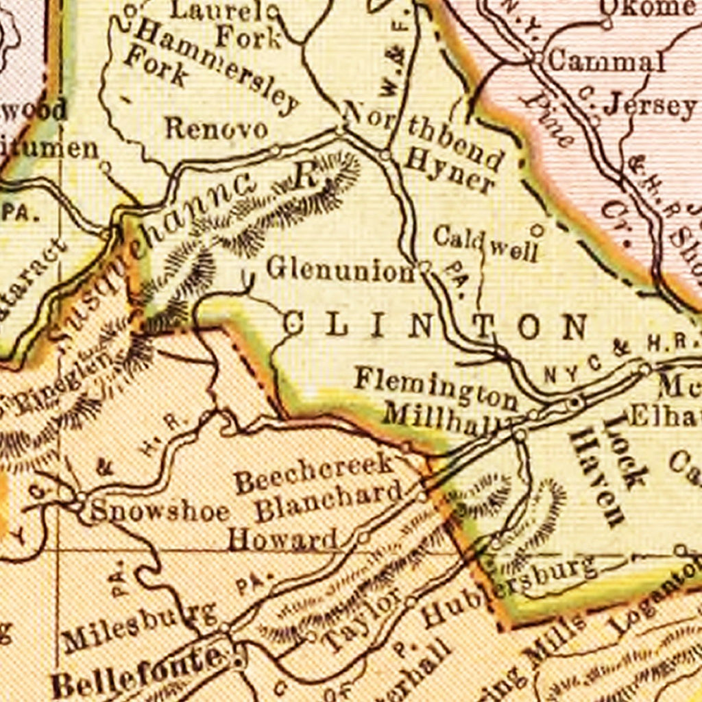 Vintage Map of Pennsylvania 1903