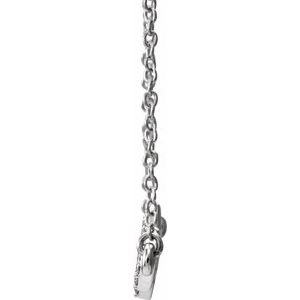 14K White Gold 1/6 CTW Natural Diamond Heartbeat 16-18" Necklace