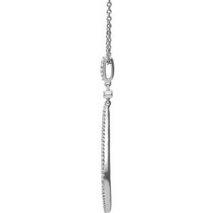 14K White Gold 1/4 CTW Natural Diamond 18" Necklace