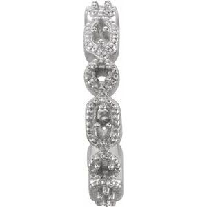 Platinum 1 mm Round 13.36 mm Hoop Earring Mounting