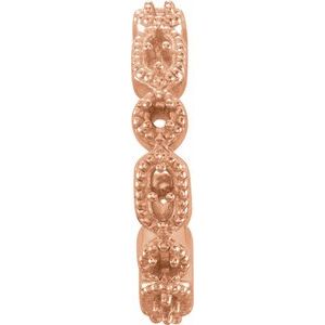 14K Rose Gold 1.1 mm Round 16.52 mm Hoop Earring Mounting – image 2