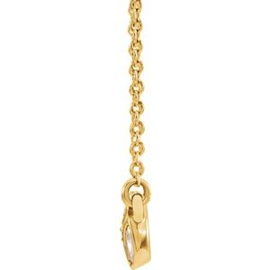 14K Yellow Gold 1/5 CTW Natural Diamond 16-18" Necklace